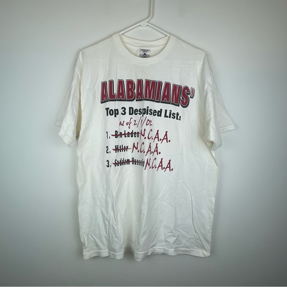 Vintage Alabama Graphic Tee Men’s Size Large NCAA Rivalry Shirt